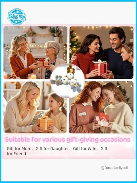 Otter Plush Keychain Adorable Animal Charm for Handbags Keys Backpacks Cute - Picture 6 of 7